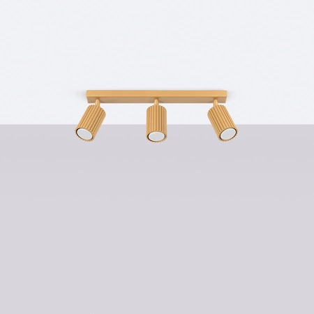 Bodové reflektorové stropné svietidlo Tuba 3x GU10 Gold Carbon Deep Space SL.1562 Sollux