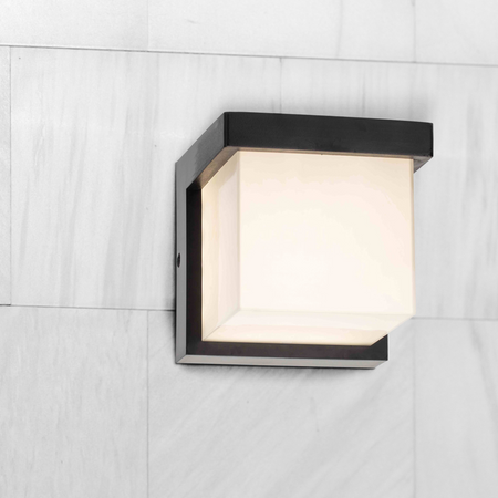 Nástenné svietidlo vonkajšie fasádne 10W 1000lm 4000K, neutrálna biela 120° čierne IP54 Morgan Sanico Goldlux