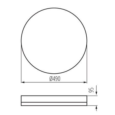 Plafond LED stropný panel Povrchové svietidlo 37W 2680lm CCT Round Black Stmievateľné diaľkové ovládanie Arvos Kanlux