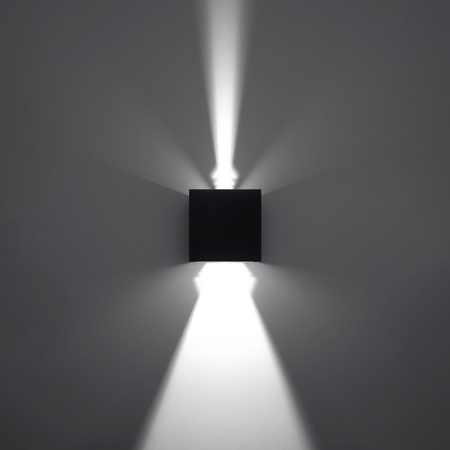 Nástenné svietidlo Up Bottom Square 3000K, teplá biela Black Modern Luca Sollux