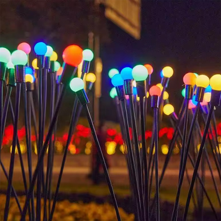 Solárna záhradná lampa LED TULIO poháňaná dekoratívnymi fúkacími guľami RGB LUMILED