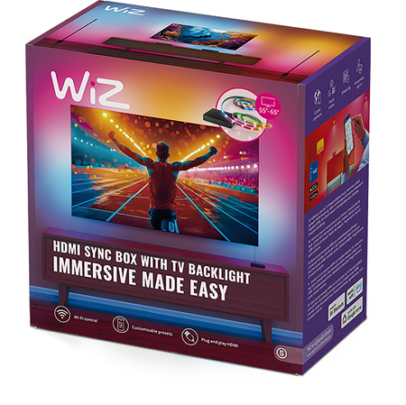 Inteligentný RGBIC LED pásik pre 55"-65" monitor TV s HDMI Sync Box Wi-Fi WiZ