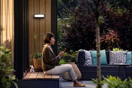 Záhradné nástenné svietidlo Vonkajšie fasádne svietidlo LED 3,8 W 800 lm 4000K antracit Stratosphere Ultra Efficient Philips