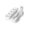 Predlžovací kábel Zástrčka 4x uzemnená zásuvka Napájací pásik 5 m biely Linea Kobi
