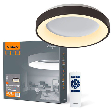 Plafond LED stropné svietidlo 72W 7500lm 2700-6000K CCT čierna Stmievateľné + diaľkové ovládanie EDGE Videx
