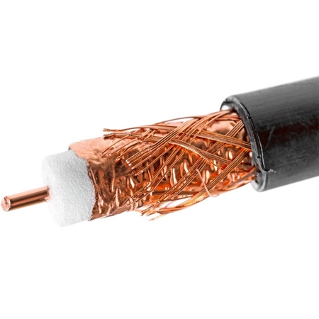 Anténny koaxiálny kábel Copper Gel CU Terrestrial 4K Full HD Black 100M VAYOX