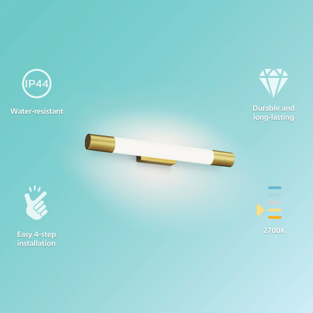 LED 5W 730lm 2700K 44cm IP44 Copper Rover Mirror Lamp Philips