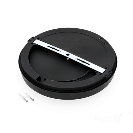 LED stropné svietidlo do kúpeľne Povrchová montáž 18W 1710lm 4000K 120° čierna IP65 Nairos Kobi