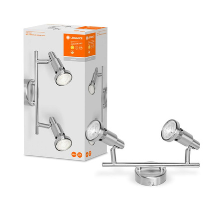 Stropné nástenné svietidlo Nástenné svietidlo reflektor 5,2 W 460lm 3000K teplá biela bodové strieborné svietidlo Slim Ledvance