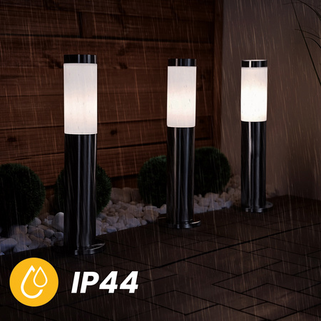 Vonkajšia záhradná lampa E27 INOX PIPE 45cm Lilium Lumiled