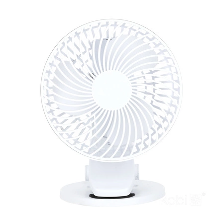 Stolný ventilátor s klipom Prenosný dobíjací ventilátor s USB-C biely Viento Windstar Kobi