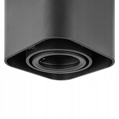 Halogénový tuba reflektor s povrchovou montážou Spot GU10 Square Movable Black Masterled