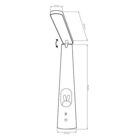 Stolná LED lampa 7W 380lm CCT 110° biela stmievateľná Bunny Sanico Goldlux