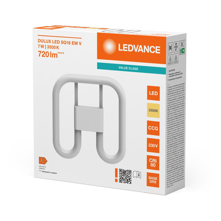 LED žiarivka GR8 7W = 16W 720lm 3500K, teplá biela Dulux SQ EM & AC Ledvance
