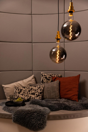 Dekoratívna LED žiarovka G200 Sphere E27 4,8W = 16W 150lm 1800K teplá biela 320° Smoke Filament Dimmable Vintage 1906 Osram