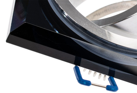 Sada GLASS ARIAN halogénová štvorcová pohyblivá čierna + GU10 LED 6W 4000K