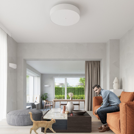 Nástenné svietidlo Plafond 2x E27 polkruhové biele Minimalistická stupnica Sollux