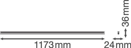 Lineárne pásové svetlo 20W 2000lm 3000K, teplá biela biely Batten Ledvance lampa