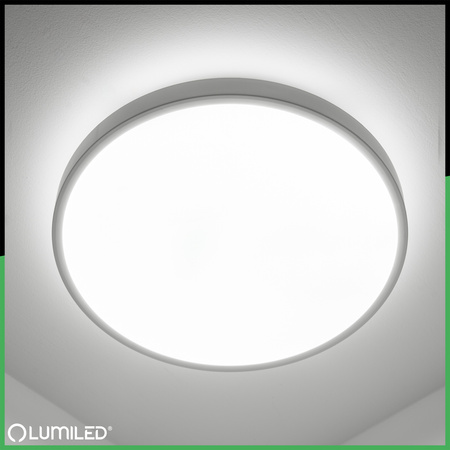 LED stropný plafón s povrchovou montážou 36W 4000K CELIS Round IP44 White Ring ALS LUMILED