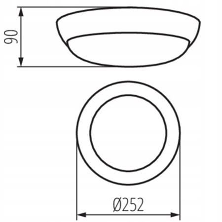 LED stropné svietidlo E27 IP44 biele ERTON KANLUX