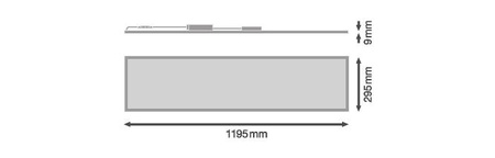 LED panel Kancelárske svietidlo Stropný panel 30W 3450lm 3000K, teplá biela povrchová montáž Zápustná biela 120x30cm UGR19 Výkon Ledvance
