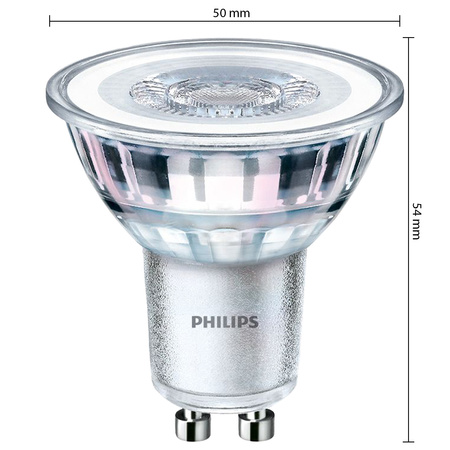 3x LED GU10reflektorom PAR16 3,5W = 35W 255lm 2700K, teplá biela 36° EC Multipack Philips