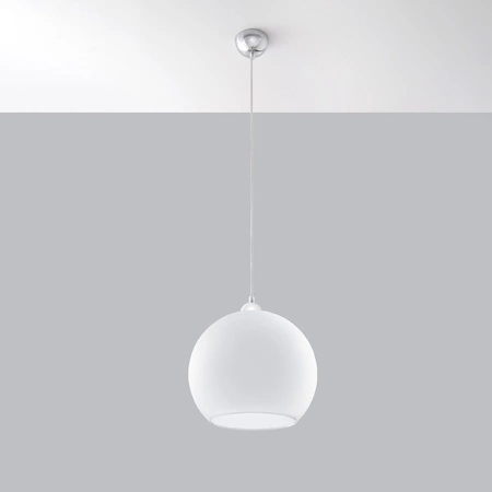 Závesné stropné svietidlo Hanging Ball E27 Round White Minimalist Ball Sollux