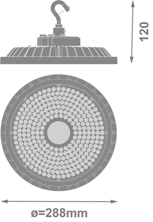 LED priemyselné svietidlo 195W 35100lm čierne IP66 IK10 High Bay V Ledvance