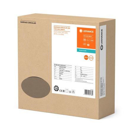 Plafond LED stropné svetlo 13W 960lm 4000lm, neutrálna biela povrchové namontované biele 25cm povrchové Ledvance