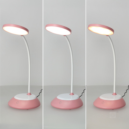 LED 5W 200lm CCT 270° dobíjateľná ružová stolová lampa Visua Kobi
