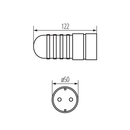 Zástrčka káblovej zásuvky IP44 čierna GRIP Kanlux