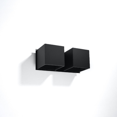 Nástenné svietidlo Nástenné svietidlo 2x G9 Square Black Modern Quad Sollux