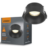 Bodové svietidlo HALOGEN na zapustenú montáž 1x GU10 Black Videx
