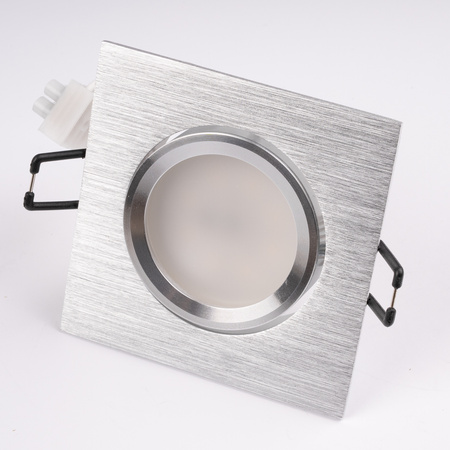 TRIX 3v1 GU10 6W 4000K Brushed Silver LUMILED štvorcové halogénové svietidlo na zapustenie