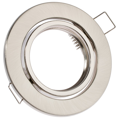 Svietidlo HALOGEN na zapustenú montáž Pohyblivé okrúhle svietidlo GU10 MR16 Satin sheet