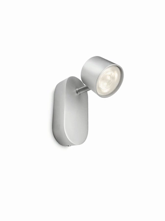 Nástenné svietidlo LED nástenné svietidlo 4,5W 500lm 2700K hliník Hviezda Philips