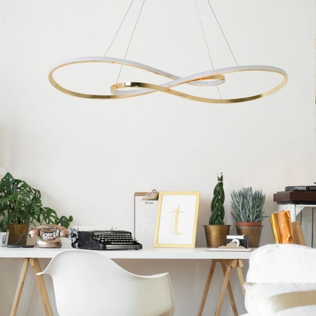 LED závesné stropné svietidlo závesné 50W 7800lm 4000K, neutrálna biela zlaté Zumba Sanico Goldlux