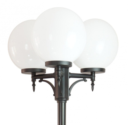 Záhradné svietidlo Vonkajšia tyčová lampa E27 KULE CLASSIC OGMWN 3 300 190-290cm čierna Su-Ma