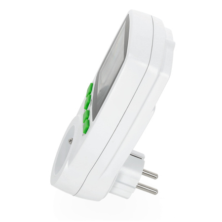 PMM1 Merač spotreby energie s meraním spotreby energie Emisie CO2 Náklady na energiu White Kobi