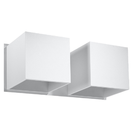 Nástenné svietidlo Nástenné svietidlo 2x G9 Square white Moderné Quad Sollux