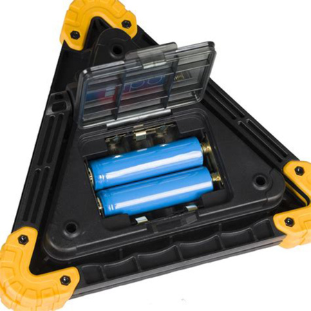 Dobíjacia výstražná baterka 10W 1600lm COB LED Rukoväť 180° a USB