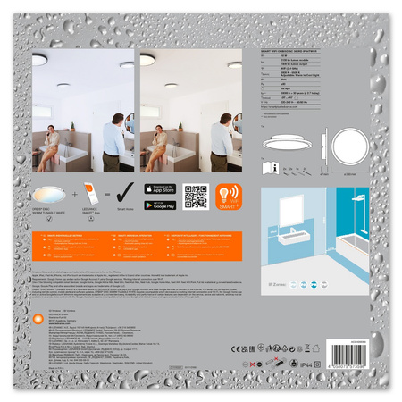 Kúpeľňové svetlo LED Plafond 18W 1400lm CCT stmievateľné 30cm IP44 strieborné SMART+ WiFi Orbis Ledvance