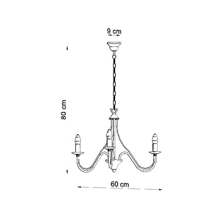 Závesné stropné svietidlo Luster 3x E14 Nepravidelný biely luster Moderný Minerwa Sollux