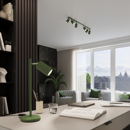 Bodové reflektorové stropné svietidlo Tuba 4x GU10 Olive Carbon Deep Space SL.1622 Sollux