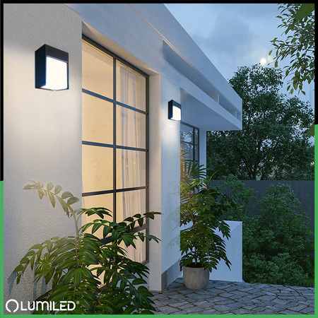 Záhradné nástenné svietidlo LED Vonkajšie nástenné svietidlo IP54 12W 3000K RUBUS LUMILED