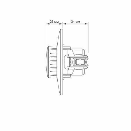 LED stmievač 200W 10A povrchová montáž biely BINERA VIDEX