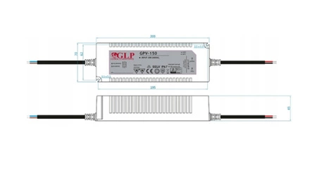 24V 150W 6.25A GPV-150-24 GLP HERMETICKÝ LED ZDROJ