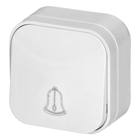 Zvončekové tlačidlo ToDo Povrchová montáž IP20 ORNO BIELA