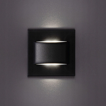 Schodiskové svetlo LED 1,5W 30lm 4000K neutrálna biela Square Black Erinus Kanlux