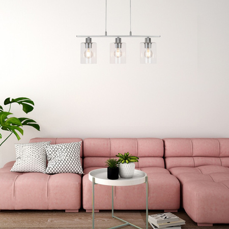 Závesné stropné svietidlo 3x E27 chróm Moderné Miroslaw Rabalux